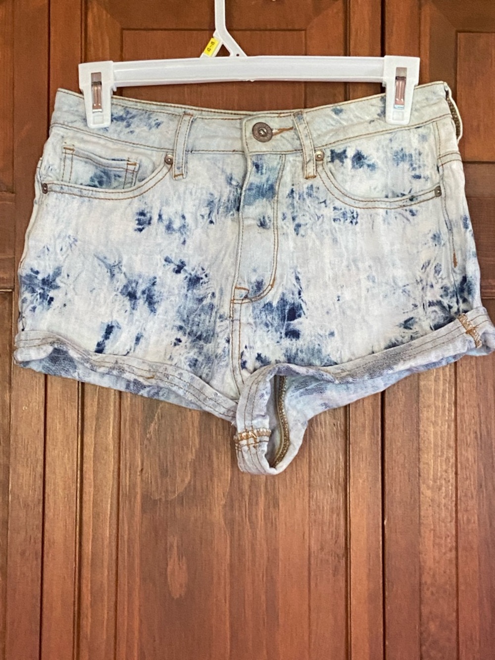 Bullhead Tie-Dye High-Rise Women's Denim Shorts